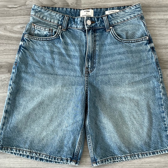 Cotton On Pants - Cotton On 26 in Super Baggy Jort 5 Pocket Blue Jean Shorts 9” Inseam